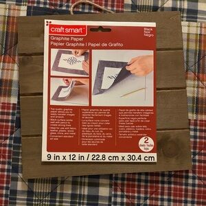 Black Graphite Paper and 10x10 wooden plaque